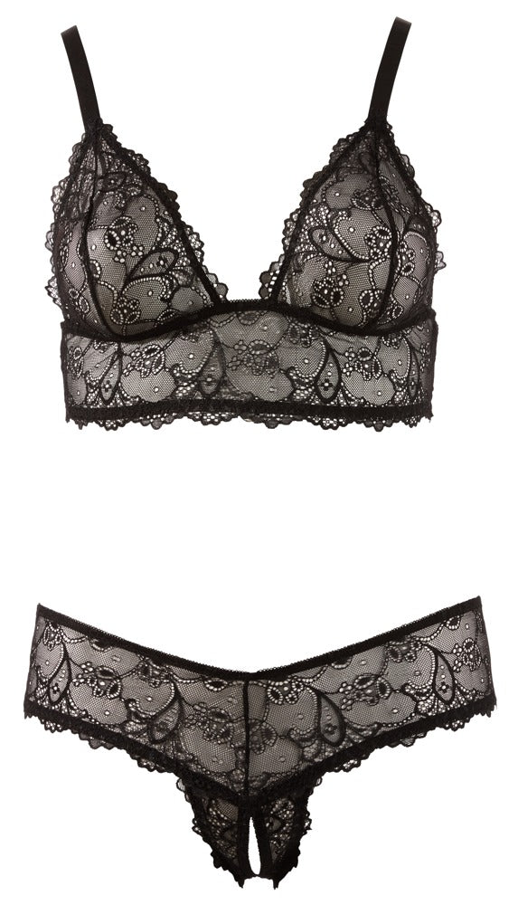 Cottelli - Elegant Black Lace Two-Piece