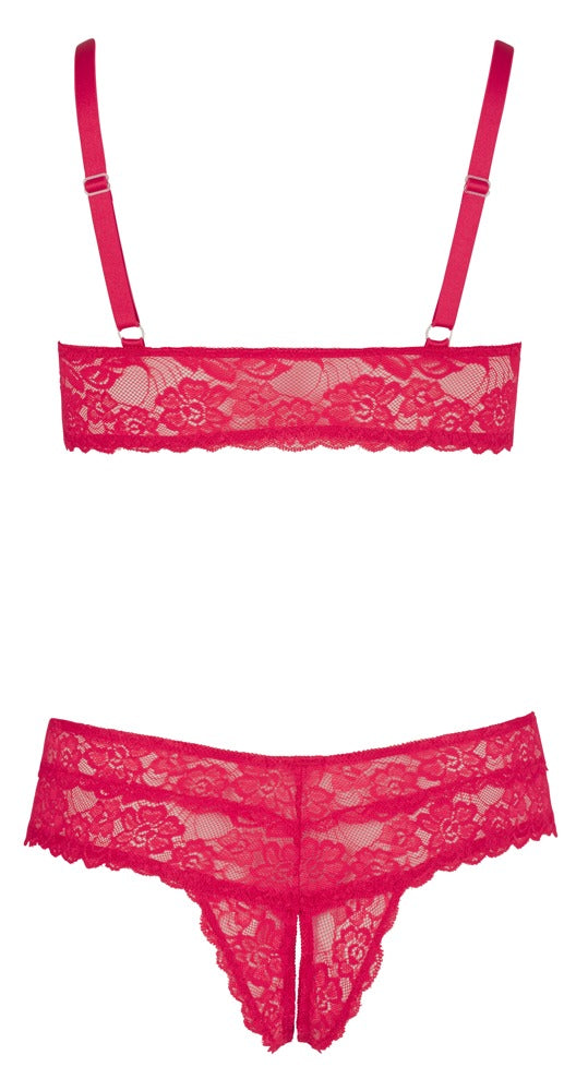 Cottelli - Delicate Red Lace Two-Piece