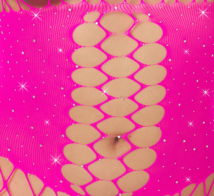 Fantasy -  Sensual Crotchless Pink Catsuit