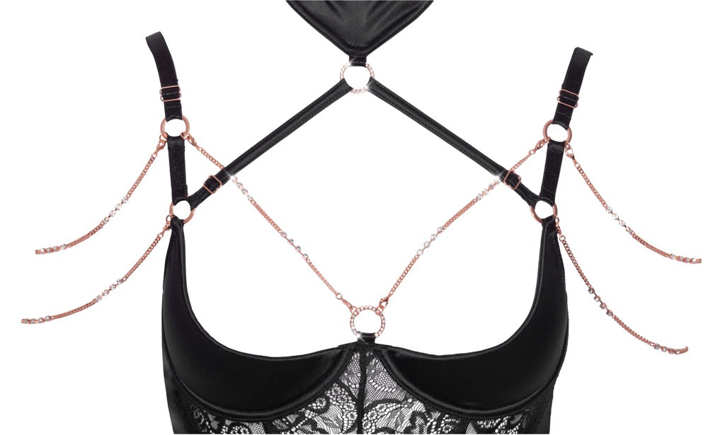 Abierta Fina - Satin Bodysuit