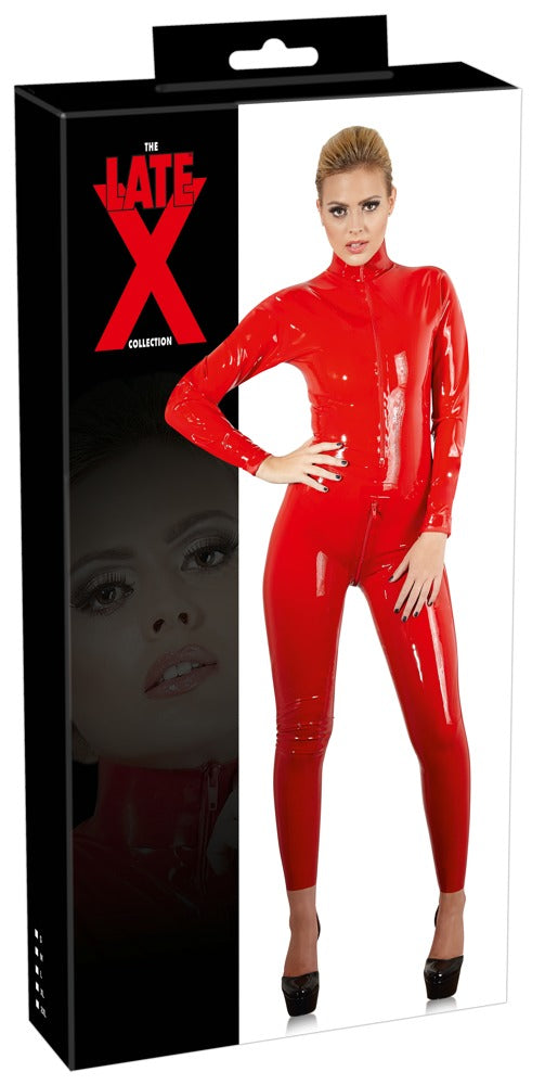 LATE X - Red Latex Catsuit