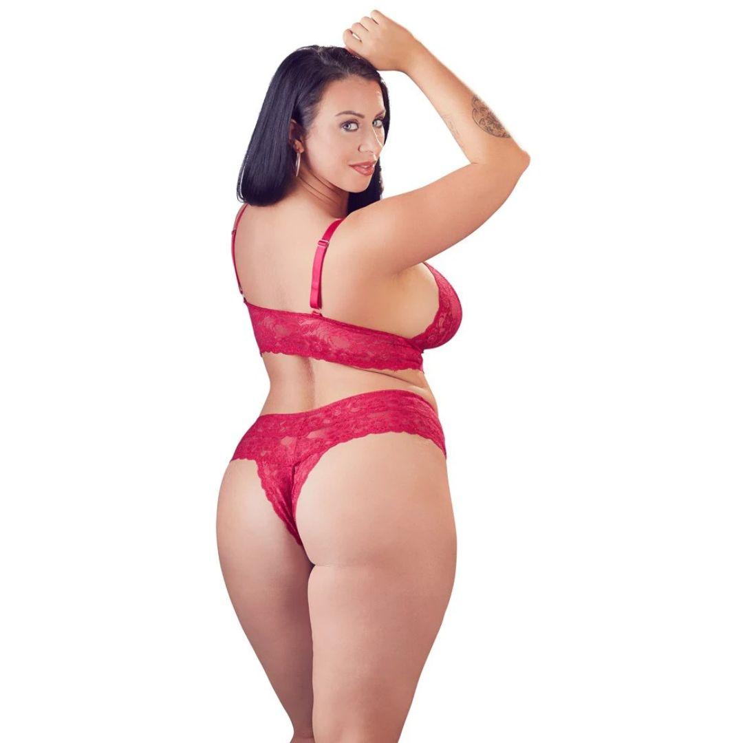 Cottelli - Delicate Red Lace Two-Piece