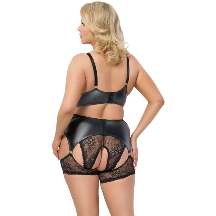 Cottelli - Wet Look & Lace Set